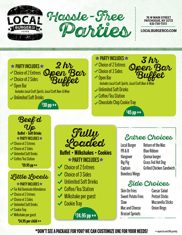 Party Menus